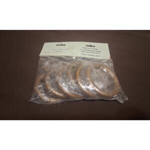 Vintage Lauren Hancock Metal Drapery Rod Ring W Removable Clips 6 Piece 3.25"D